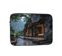 Breezes of the Mountain - Bolsa para laptop, ligera y compacta, adecuada para viajes y trabajo universitarios, Black, 17 inch