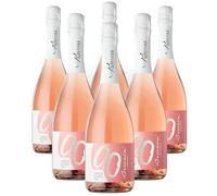 Breezin’ Espumoso Rosado Seco Sin Alcohol 0.0% - Sabor Dulce e Intenso, con Notas de Pera, Frutas Tropicales y Toques Florales - Ideal para Fiestas - 6 Botellas de 750 ml - ALTERNATIVA Made in Italy