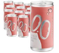 Breezin’ Espumoso Rosado Sin Alcohol 0.0% - Sabor Fresco e Intenso, con Notas de Pera y Frutas Tropicales - Ideal para Aperitivos y Fiestas - 12 Latas de 200 ml Alcool Free - ALTERNATIVA Made in Italy