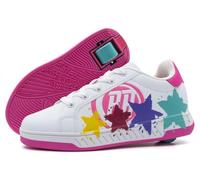 Breezy Rollers 2180373 Zapatos con Ruedas para Niñas, Zapatillas con una Rueda, Zapatillas Niñas 2 En 1 con Rueda Retráctil (Numeric_29)