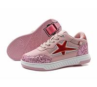 BREEZY ROLLERS Zapatos con Ruedas para Niños | Zapatillas-Patines Infantiles | De Zapatos Callejeros a Patines en Segundos | Sistema de Clic Patentado | Zapatillas con Ruedas para Niñas y Niños