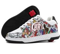 BREEZY ROLLERS Zapatos con Ruedas para Niños | Zapatillas-Patines Infantiles | De Zapatos Callejeros a Patines en Segundos | Sistema de Clic Patentado | Zapatillas con Ruedas para Niñas y Niños