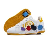 BREEZY ROLLERS Zapatos con Ruedas para Niños | Zapatillas-Patines Infantiles | De Zapatos Callejeros a Patines en Segundos | Sistema de Clic Patentado | Zapatillas con Ruedas para Niñas y Niños