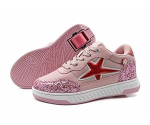 Breezy Rollers Zapatos con Ruedas para Niños | Zapatillas-Patines Infantiles | De Zapatos Callejeros a Patines en Segundos | Sistema de Clic Patentado | Zapatillas con Ruedas para Niñas y Niños