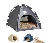 Breezyden Pop-Up Pet Tent-Portable Hideaway for Cats & Small Dogs,Waterproof Non-Slip and Breathable with Padded Mesh Windows, Easy to Clean and Portable,Suitable for Indoor Outdoor (Gray, L)