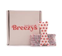 Breezys Tiras nasales | Bonita cinta de respiración nasal para dormir mejor, solución anti ronquidos, alivio de la congestión nasal, extra fuerte y cómodo, ajuste universal, 25 unidades (fresas y