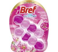 Bref Gel Brillante Frescor de Primavera Todo en 1 (2 unidades), cesta en gel para una limpieza completa,colgadores WC para la limpieza del baño, frescor duradero y brillo radiante
