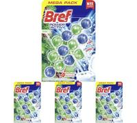 Bref Power Activ Natura Cesta WC (3 unidades), limpia baño para un WC siempre limpio y fresco, limpiador de baños con fórmula antical que elimina la suciedad (Paquete de 4)