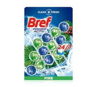 Bref Power Activ Natura Cesta WC (3 unidades), limpia baño para un WC siempre limpio y fresco, limpiador de baños con fórmula antical que elimina la suciedad