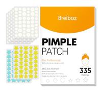 Breiboz - Lote de 335 parches hidrocoloides para el acné con árbol de té, ácido salicílico y aceite de cica