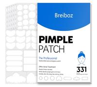 Breiboz Parches de acné de día y noche para espinillas faciales invisibles, para cubrir granos e imperfecciones con árbol de té, ácido salicílico y aceite de cica, 280 parches, 5 tamaños, 2 grosores