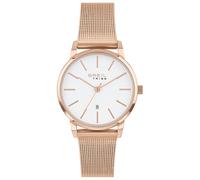 BREIL Avery DE Mujer Esfera Avery Blanca Solo Tiempo Movimiento - 3 Cuarzo LANCES y Mesh Color Oro Rosa Acero EW0515