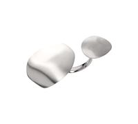 BREIL, B Whisper Collection, Damenring, mit Glänzenden und Satinierten Stahlelementen, Gewundene und Schimmernde Oberfläche, Farbe Silber, Größe 16, Geschenkidee für Frauen