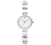 BREIL, BT Heart Collection, Reloj Joyería para Mujer, Caja de Acero, Movimiento de Cuarzo, con Pequeños Eslabones en Forma de Corazón, Corazón en la Esfera, Diámetro 28 mm, Plata