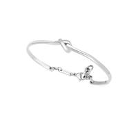 BREIL, Colección B&ME, Pulsera para Mujer, Pulsera Rígida de Acero Pulido, con Diseño Minimalista, Refinado y Simbólico en Forma de Nudo, Idea de Regalo para Mujer, Talla Mediana, Plateada