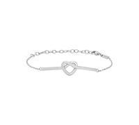 BREIL, Colección B&ME, Pulsera para Mujer, Pulsera Rígida de Acero Pulido, con Diseño Minimalista, Refinado y Simbólico en Forma de Corazón, Idea de Regalo para Mujer, Talla Mediana, Color Plata