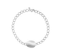 BREIL, Colección B Whiper, Collar para Mujer de Acero Pulido, con Eslabones Cónicos y de Gran Tamaño, Elemento Central Icónico y Práctico Cierre de Mosquetón, Longitud Ajustable hasta 45 cm, Plata