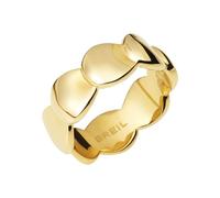 BREIL, Colección B Whisper, Anillo de Acero Pulido, Anillo de Mujer Minimalista y Versátil, con Pequeños Elementos Superpuestos, Color Dorado, Talla 18, Joyería para Mujer y Niña