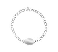 BREIL, Colección B Whiper, Collar para Mujer de Acero Pulido, con Eslabones Cónicos y de Gran Tamaño, Elemento Central Icónico y Práctico Cierre de Mosquetón, Longitud Ajustable hasta 45 cm, Plata