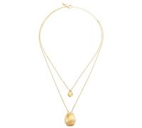 BREIL, Colección B Whisper, Collar para mujer fabricado en acero coloreado, con colgantes, largo ajustable, cierre mosquetón, color dorado, talla 45 cm, joyería para mujer y niña