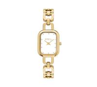 BREIL, Colección Bon Ton, Reloj para Mujer en Acero Dorado, Caja Cuadrada y Esfera con Cristales, Cierre de Joyería, Caja de 22 x 28 mm
