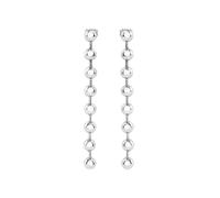Breil, Colección Bubble, Pendientes de Mujer de Acero Pulido con Colgante de 8 Esferas, Cierre de Mariposa, Idea de Regalo para Mujer