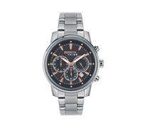 BREIL, Colección Caliber, Reloj para Hombre con Brazalete y Caja de Acero Pulido, Resistente al Agua, Movimiento de Cuarzo PE902, Caja de 43 mm, Cierre de Pulsador