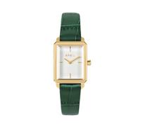 BREIL, Colección Carré, Reloj de Mujer con Correa de Piel, Caja Rectangular de Acero y Esfera Blanca, Resistente al Agua, Caja de 20 x 40 mm, Cristal Facetado