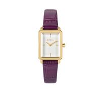 BREIL, Colección Carré, Reloj de Mujer con Correa de Piel, Caja Rectangular de Acero y Esfera Blanca, Resistente al Agua, Caja de 20 x 40 mm, Cristal Facetado