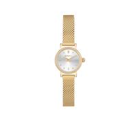 BREIL, Colección Darling, Reloj para Mujer en Acero, Pulsera de Malla Milanesa Fina y Flexible, Bisel Decorado, Cierre Corredizo, Caja de 18 mm, Longitud Ajustable 13,5-19 cm, Oro Claro