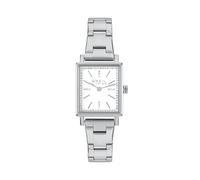 BREIL, Colección Divine, Reloj Solo Hora para Mujer, Caja Rectangular y Esfera Blanca, Índices con Cristales Luminosos, Cierre de Pulsador, Caja de 20x23 mm