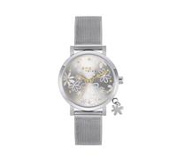 BREIL, Colección Emily, Reloj de Mujer con Hora en Acero, Charm y Cristales, Pulsera de Malla con Efecto Diamante, Caja de 30 mm, Cierre Deslizante, Idea de Regalo para Mujer