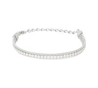 Breil, Colección Emma - Pulsera de mujer de varias hebras, de acero pulido con circonitas, dos cadenas de serpiente, cadena de tenis con circonita cúbica, cierre de gancho, longitud ajustable hasta 15