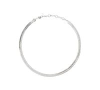 BREIL, Colección Gleam, Cadena para Mujer, Cadena para Cuchillos en Acero Pulido, Cierre de Mosquetón, Color Plata, Longitud Ajustable de 39 a 41 Cm