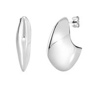 Breil, Colección Globe, Pendientes para Mujer, Pendientes de Acero Pulido con Forma Curva y Fluida, Cierre de Mariposa, Dimensiones 3x 2,4x0,8 cm, Idea de Regalo para Mujer