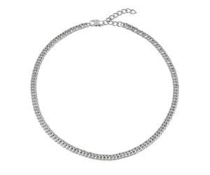 BREIL, Colección Gritty, Collar para Hombre de Acero Satinado, Groumette Clásico, con Práctico Cierre de Mosquetón, Ideas de Regalos para Hombres, Longitud Ajustable 47-52 cm, Plata