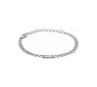 BREIL, Colección Groovy, Pulsera para Hombre, Joya de Acero Pulido Espejo, Práctico Cierre de Mosquetón, Ideas de Regalos para Hombres y Niños, Longitud Ajustable 21-22 cm, Plata