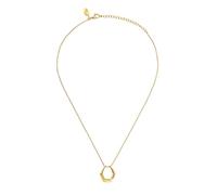 BREIL, Colección Hipnótica, Collar para Mujer con Elemento Central de Acero Pulido con Forma Hexagonal, Largo Ajustable hasta 39 cm, Práctico Cierre de Mosquetón