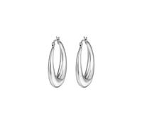 Breil, Colección Hyper, Pendientes de Mujer de Acero Espejado, Ligeros, de Forma Suave y Sinuosa, Práctico Cierre Francés, Ideas de Regalos para Mujeres y Niñas, Color Plata