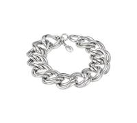 BREIL, Colección Hyper, Pulsera para Mujer de Acero con Acabado Espejado y Cadena Oversize, Glam y Vintage, Longitud Ajustable hasta 21 cm, Color Plata