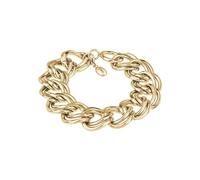 BREIL, Colección Hyper, Pulsera para Mujer Fabricada en Acero IP Dorado con Acabado Espejado y Cadena Oversize, Glam y Vintage, Longitud Ajustable hasta 21 cm, Color Dorado