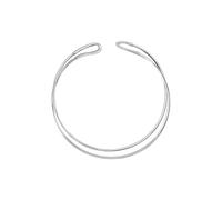 BREIL, Colección Lightline, Collar Rígido de Mujer, en Acero Armónico Pulido, Efecto Luminoso, Talla Única, Idea de Regalo para Mujer