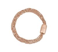 BREIL, Colección Magnetic, Pulsera Pequeño Rayo de Luz, con Microcadenas de Acero IP Dorado Espejado, Práctico Cierre Imán, Color Oro Rosa, Tamaño 19 Cm