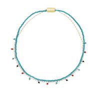 Breil, Colección Magnetica System, elemento mujer Medium Sky, cadena con esferas de acero y cristales, compatible con todos los elementos magnéticos System, cierre magnético, Talla única, Acero