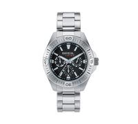 BREIL, Colección Offbeat, Reloj Multifunción para Hombre en Acero Pulido con Acabado Satinado, Caja de 42 mm, Resistente al Agua hasta 5 ATM, Brazalete con Acabado Bilux, Cierre de Pulsador