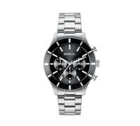 BREIL, Colección Remixer, Cronógrafo para Hombre en Acero con Efecto Cepillado, Caja de 42 mm, Brazalete de Acero Bilux de 3 eslabones, Resistente al Agua hasta 5 ATM, Cierre con pulsador