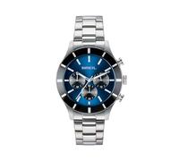 BREIL, Colección Remixer, Cronógrafo para Hombre en Acero con Efecto Cepillado, Caja de 42 mm, Brazalete de Acero Bilux de 3 eslabones, Resistente al Agua hasta 5 ATM, Cierre con pulsador