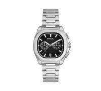 BREIL, Colección Retrofuture, Reloj para Hombre, Cronógrafo de Acero con Efecto Bilux, Esfera con Diseño de Rayas, Movimiento Miyota 0S21 con Fecha, WR 10 ATM, Caja de 40,5 mm