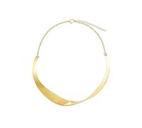 BREIL, Colección Retwist, Collar de Mujer de Acero IP Dorado Espejado, con Parte Sinuosa Rígida, Ideas de Regalos para Mujeres y Niñas, con Práctico Cierre y Largo Regulable 39-45 cm, Color Dorado