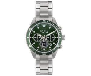 Breil, Colección Sail, Reloj para Hombre, Cronógrafo de Acero Verde, Movimiento PE 902, Índices y Esferas con Luminosidad Blanca, Cierre con Botones y Cierre de Seguridad, Caja de 42 mm, Plata y Verde